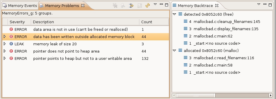 errors statistics